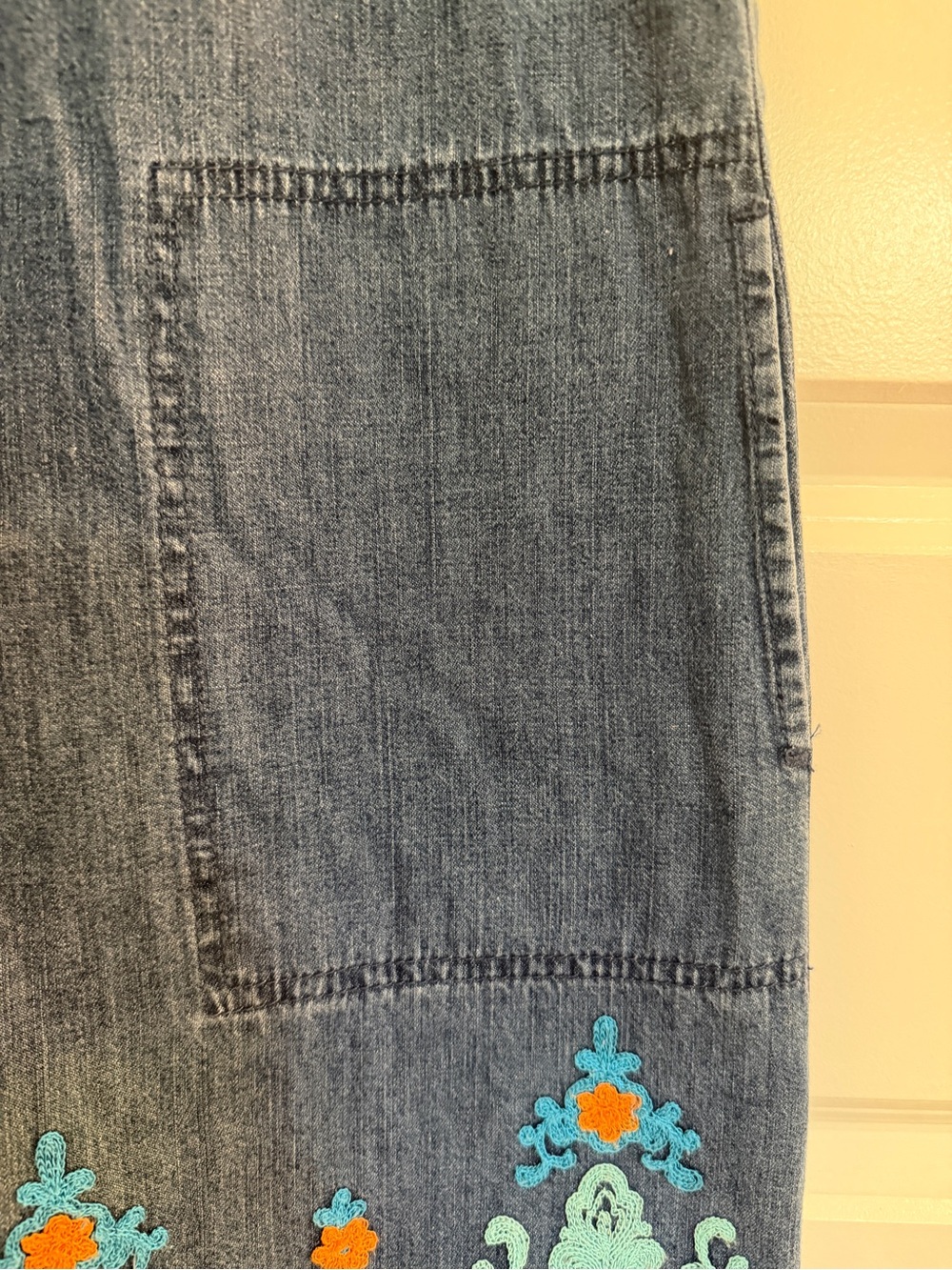J. Jill Denim Embroidered Shift Dress - Picture 5 of 7
